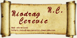 Miodrag Čerević vizit kartica